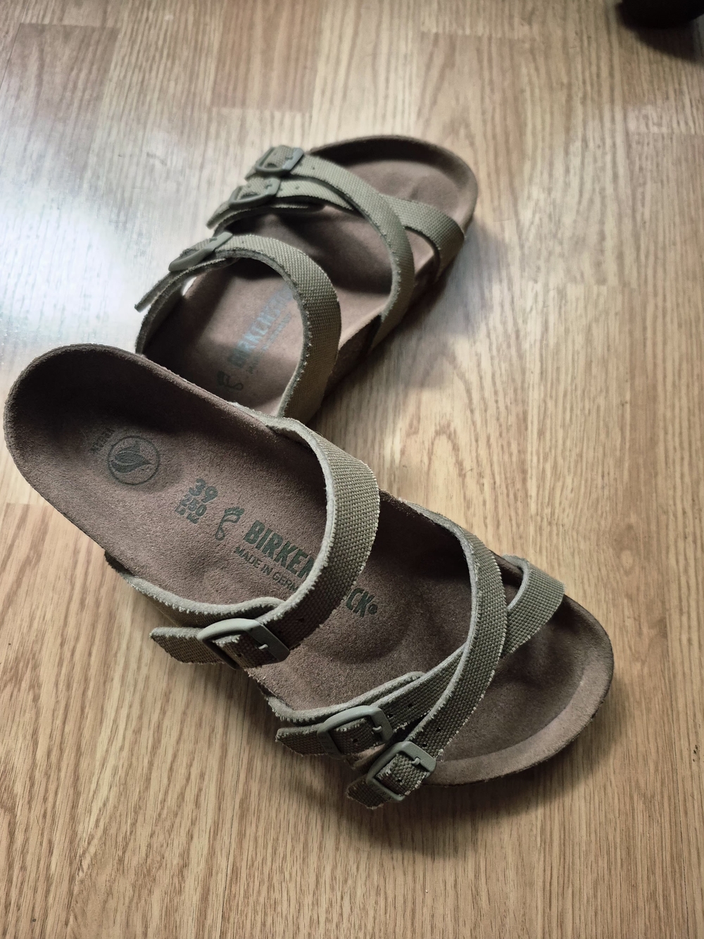 Birkenstock Khaki Franca Sandals - Picture 2 of 6